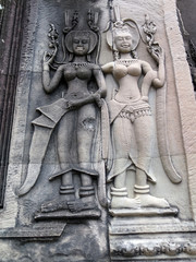 Ancient fresco of two women