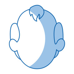 head man faceless avatar simple image vector illustration