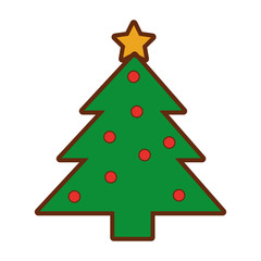 christmas tree isolated icon vector illustration design
