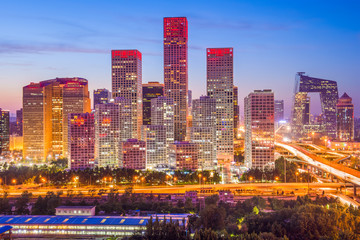 Naklejka na ściany i meble Beijing, China Skyline