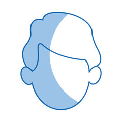head man faceless avatar simple image vector illustration