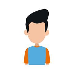 portrait man people faceless style image vector illustration
