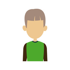 portrait man people faceless style image vector illustration