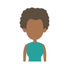 portrait woman avatar casual faceless image vector illustration