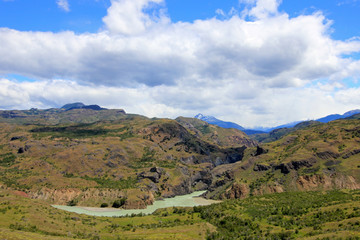 Deep blue Baker river, Carretera Austral, Route 7 Chile