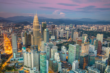 Fototapeta na wymiar Kuala Lumpur. Cityscape image of Kuala Lumpur, Malaysia during sunset.