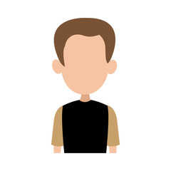 portrait man people faceless style image vector illustration