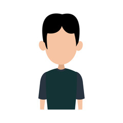 portrait man people faceless style image vector illustration