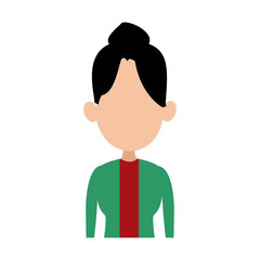 woman profile icon avatar style female portrait girl vector illustration