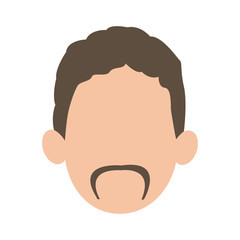 faceless head of man portrait icon vector illustration