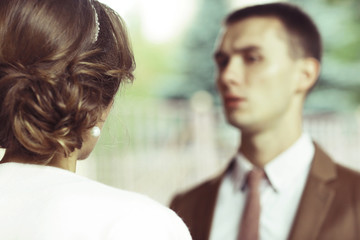 Obraz premium Cheerful guests at the wedding