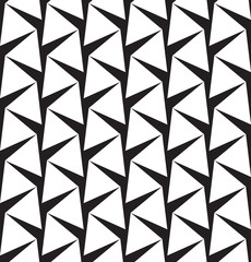 Monochrome background with thorns, seamless vector pattern