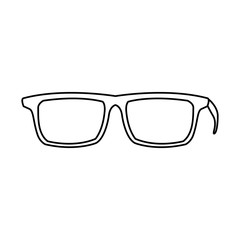Fototapeta premium eye glasses hipster style frames icon vector illustration