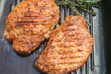 Schweinekotelett gegrillt