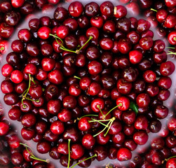 red cherry background