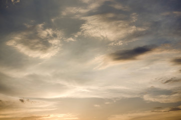 Fototapeta na wymiar Beautiful Clouds At Sunset Sky