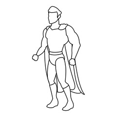 Fototapeta na wymiar superhero cartoon suit disguise power style vector illustration