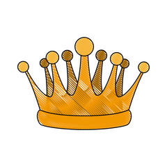 crown treasure kingdom majestic luxury icon vector illustration