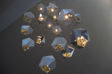 Modern chandelier lighting decor.
