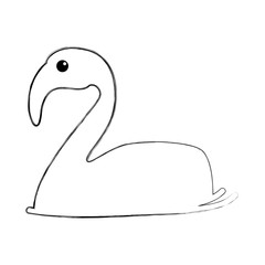 exotic flamingo silhouette icon vector illustration design