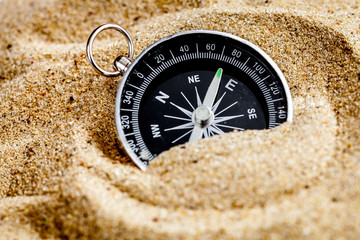 concept compass in sand searching meaning of life