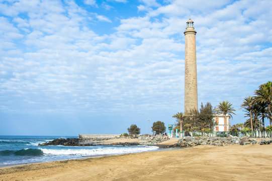 Lighthouse in Maspalomas, Gran Canaria, Spain, Canary Islands