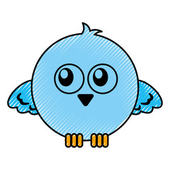 cute bird expression comic vector illustration design