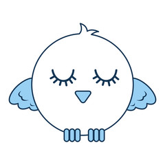 cute bird expression comic vector illustration design