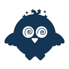 cute bird expression comic vector illustration design