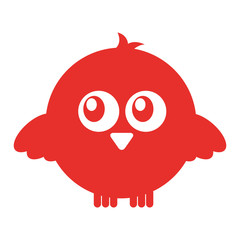 cute bird expression comic vector illustration design