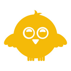cute bird expression comic vector illustration design