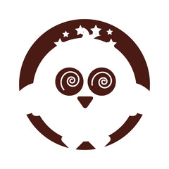 cute bird expression comic vector illustration design