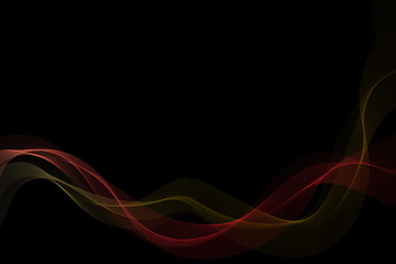 abstract wave flow smoke on dark background.vector and illustration