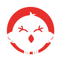 cute bird expression comic vector illustration design