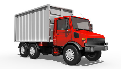 Fototapeta na wymiar Truck, LKW mit Container, freigestellt