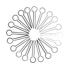 cute exotic flower dandelion vector illustration design