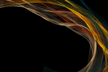 abstract wave flow smoke on dark background.vector and illustration