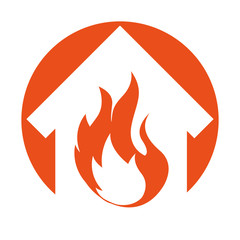 house fire insurance icon vector illustration design