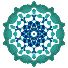 Colorful bright vector illustrated mandala.