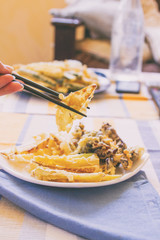 Tempura de verduras hecha en casa 