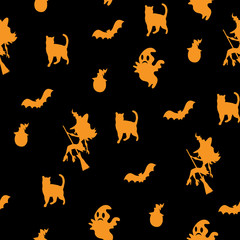 Seamless pattern for the holiday Halloween. 