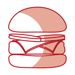 delicious burger isolated icon vector illustration design
