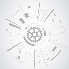 Obraz premium Abstract technological background. Vector illustration.