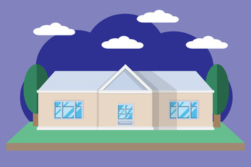 house building design.vector and illustration