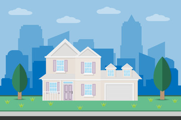 house building design.vector and illustration