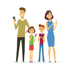 Family - colored modern flat illustrative composition.