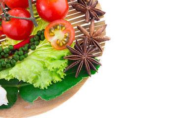 Vegetable on white background