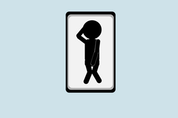 icon toilet wc men and women design.vector and illustration
