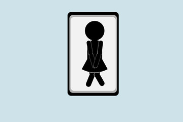 icon toilet wc men and women design.vector and illustration