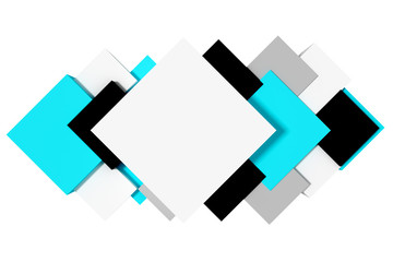 Connected cubes, 3d illustration